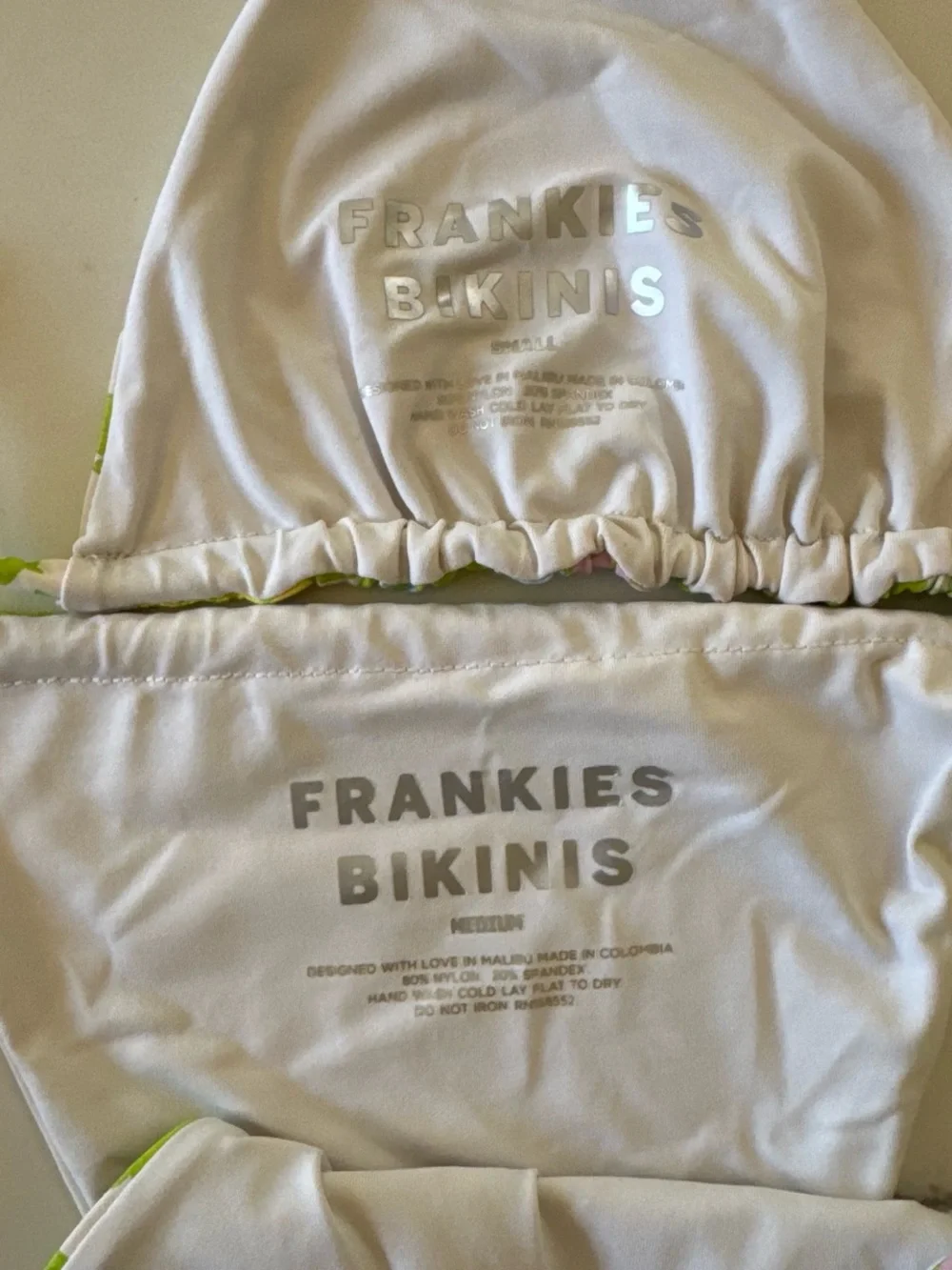 Frankie’s Bikinis Floral string bikini set with adjustable tie sides XS-M